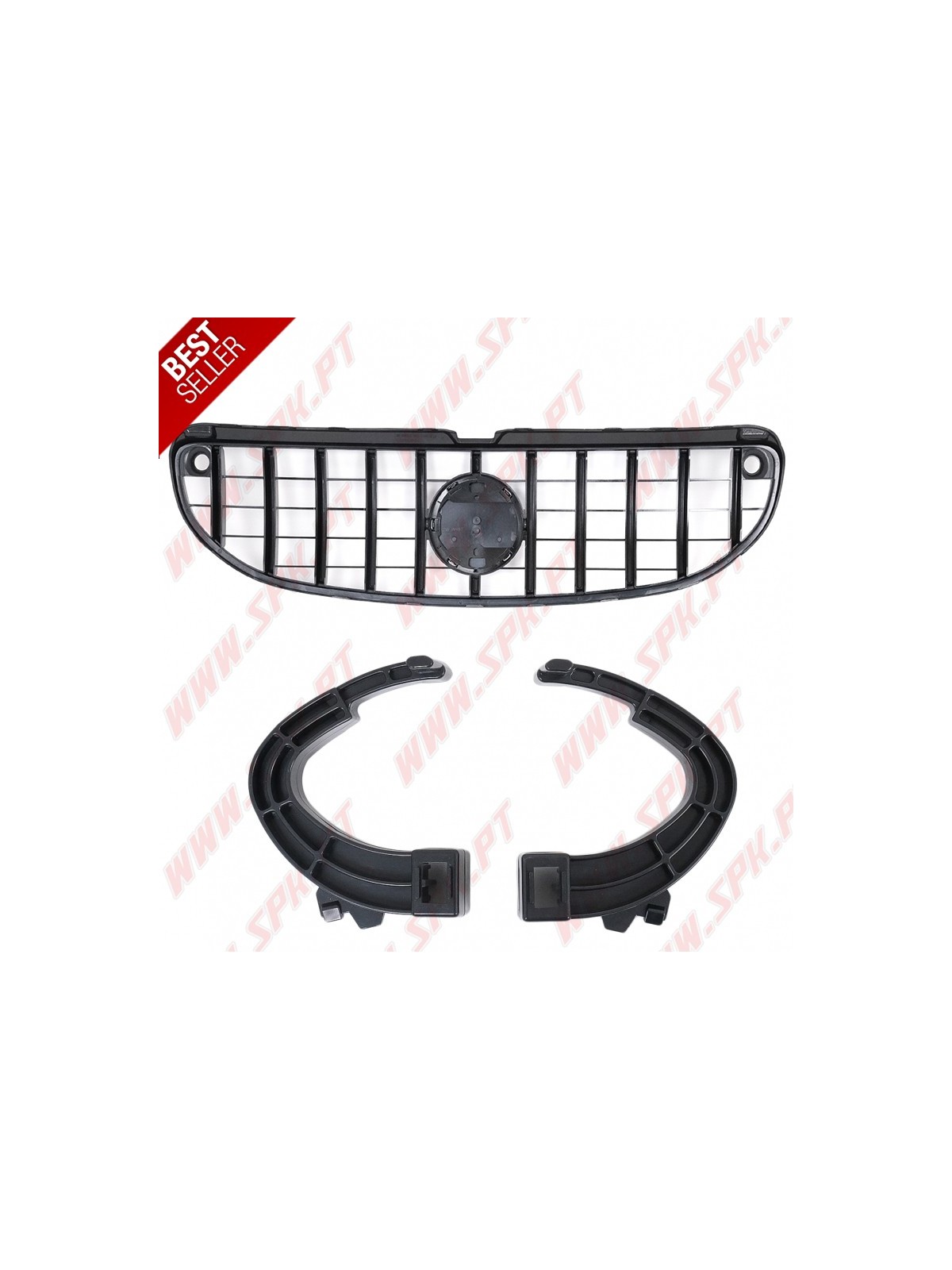 Grelha Frontal Look GTR Black+Chrome - Smart Fortwo 453 (2014-2019)