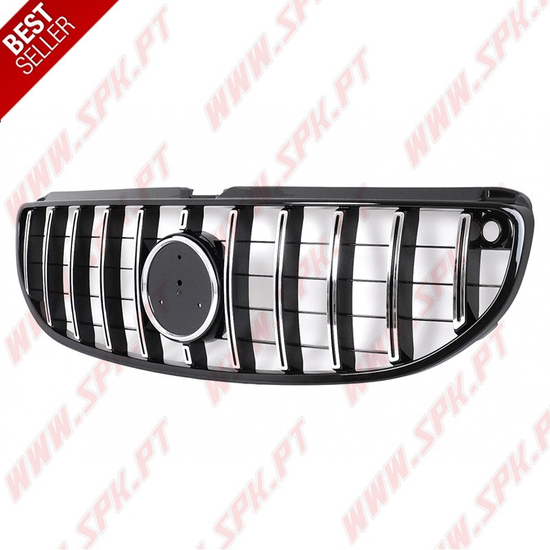 Grelha Frontal Look GTR Black+Chrome - Smart Fortwo 453 (2014-2019)