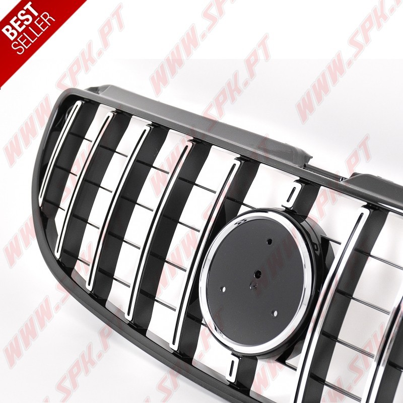 Grelha Frontal Look GTR Black+Chrome - Smart Fortwo 453 (2014-2019)