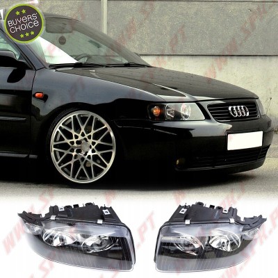 Faróis Cristal Black - Audi A3 8L Facelift (2000-2003)