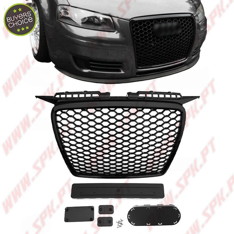 Grelha Frontal Look RS - Audi A3 8P (2005-2008) Grelha Frontal Look RS - Audi A3 8P (2005-2008)