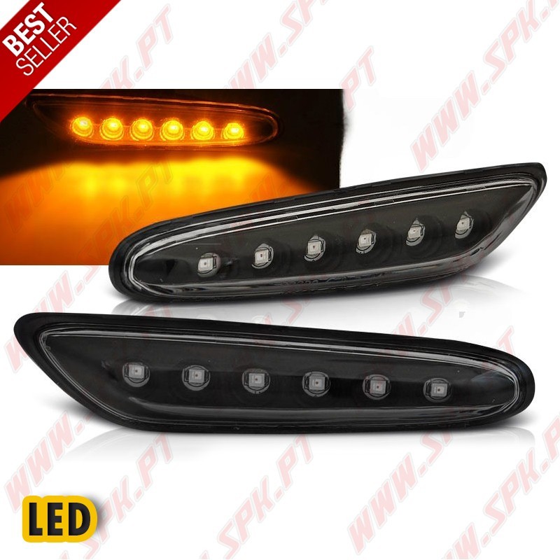 Piscas Laterais LED / Black - BMW E46 / E81 / E82 / E87 / E88 / E60 / E61 / E90 / E91 / E92 / E93 (2001-2013)