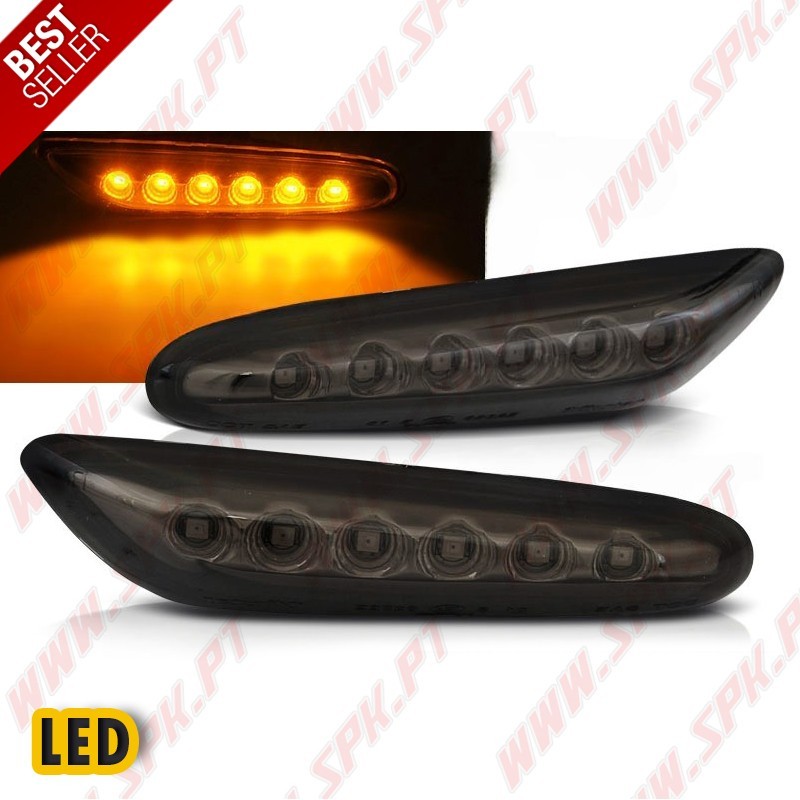 Piscas Laterais LED / Smoke - BMW E46 / E81 / E82 / E87 / E88 / E60 / E61 / E90 / E91 / E92 / E93 (2001-2013)