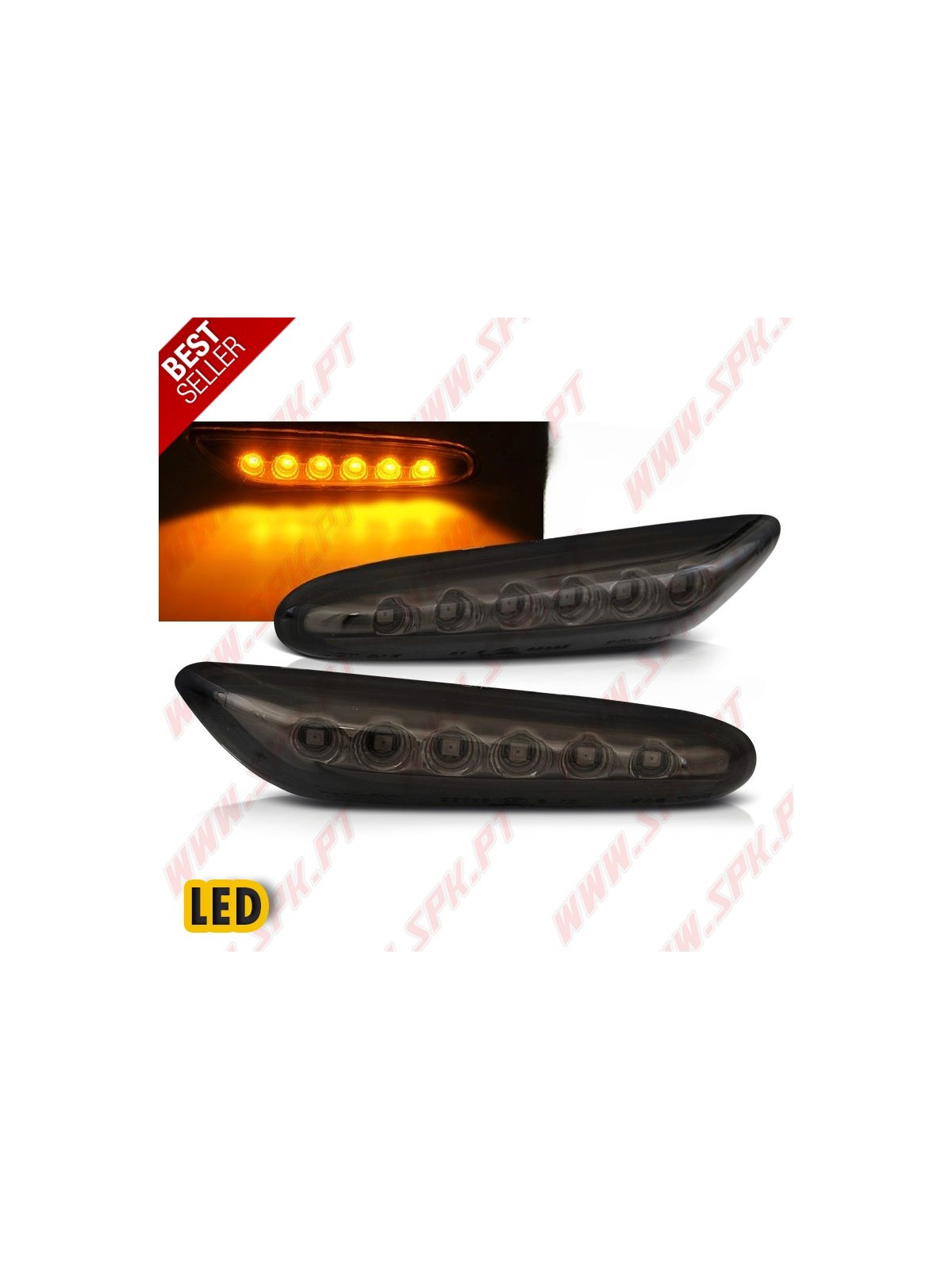 Piscas Laterais LED / Smoke - BMW E46 / E81 / E82 / E87 / E88 / E60 / E61 / E90 / E91 / E92 / E93 (2001-2013)