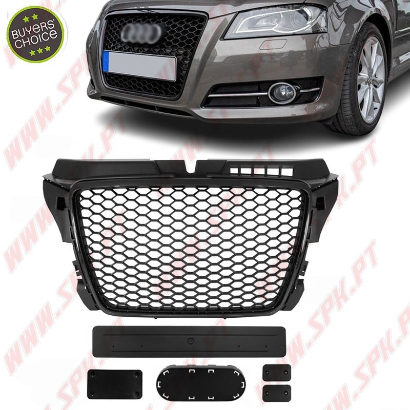 Grelha Frontal Look RS - Audi A3 8P Facelift (2008-2012) Grelha Frontal Look RS - Audi A3 8P Facelift (2008-2012)
