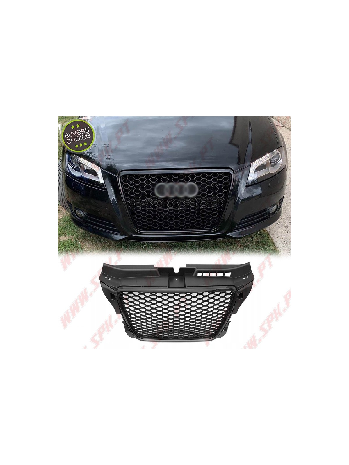 Grelha Frontal Look RS - Audi A3 8P Facelift (2008-2012) Grelha Frontal Look RS - Audi A3 8P Facelift (2008-2012)