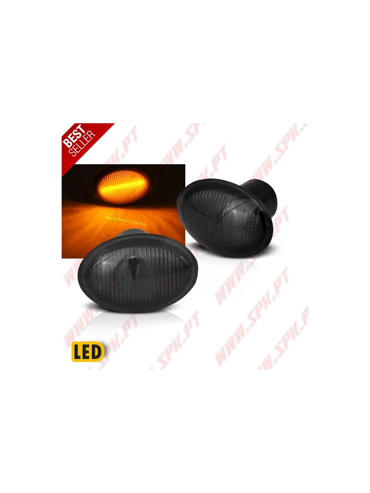 Piscas Laterais LED / Smoke - Fiat 500 / Ford KA / Lancia Ypsilon (2004-2015)