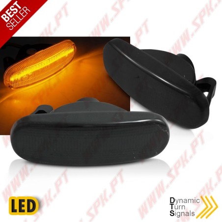 Piscas Laterais LED Dynamic / Smoke - Fiat Punto / Panda / Stilo / Qubo (2001-2020)