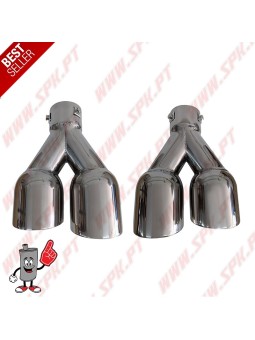 Ponteira de Escape Inox - Dupla 2x89mm