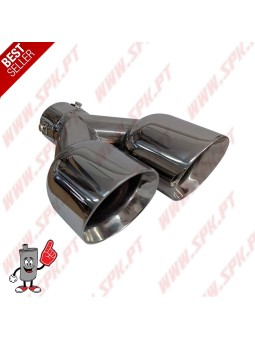 Ponteira de Escape Inox - Dupla 2x89mm