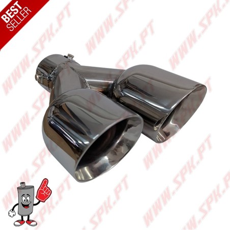 Ponteira de Escape Inox - Dupla 2x89mm