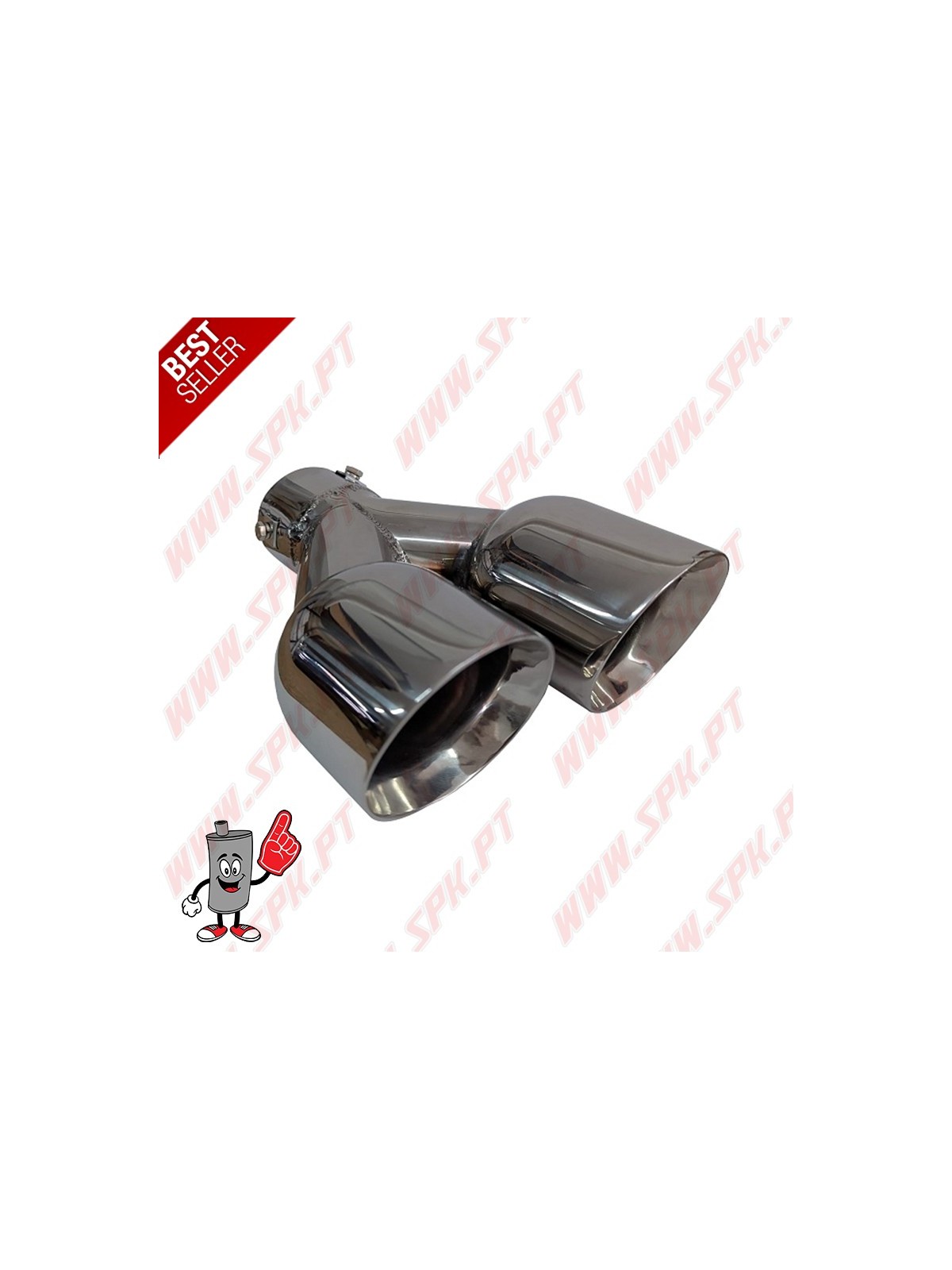 Ponteira de Escape Inox - Dupla 2x89mm