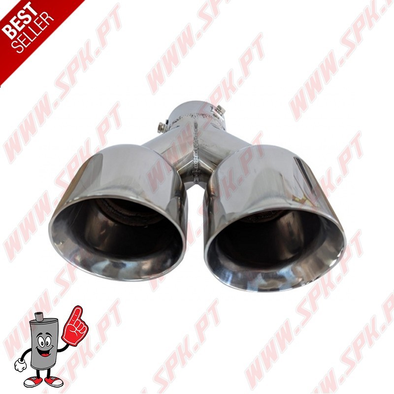 Ponteira de Escape Inox - Dupla 2x89mm