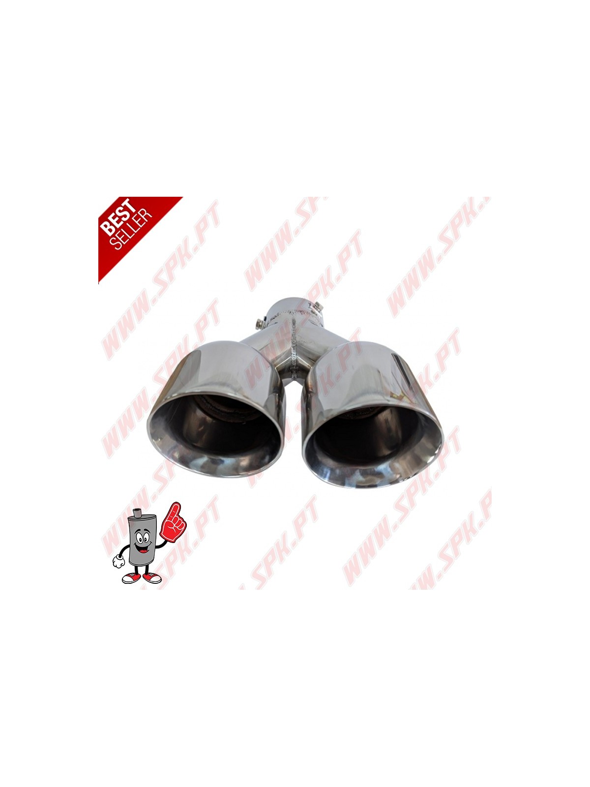 Ponteira de Escape Inox - Dupla 2x89mm