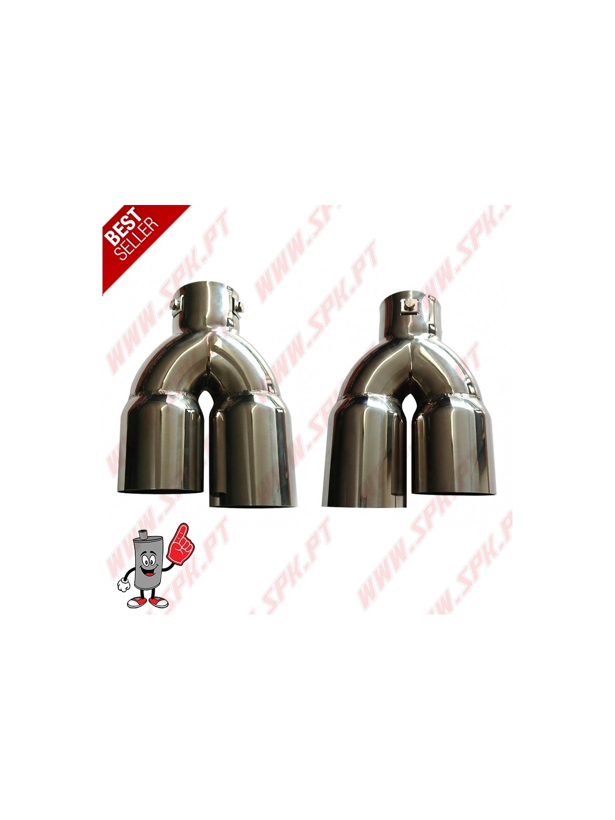 Ponteira de Escape Inox Look BMW - Dupla 2x75mm