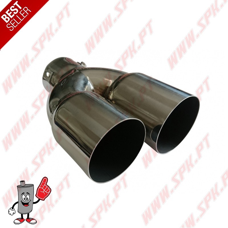 Ponteira de Escape Inox Look BMW - Dupla 2x75mm