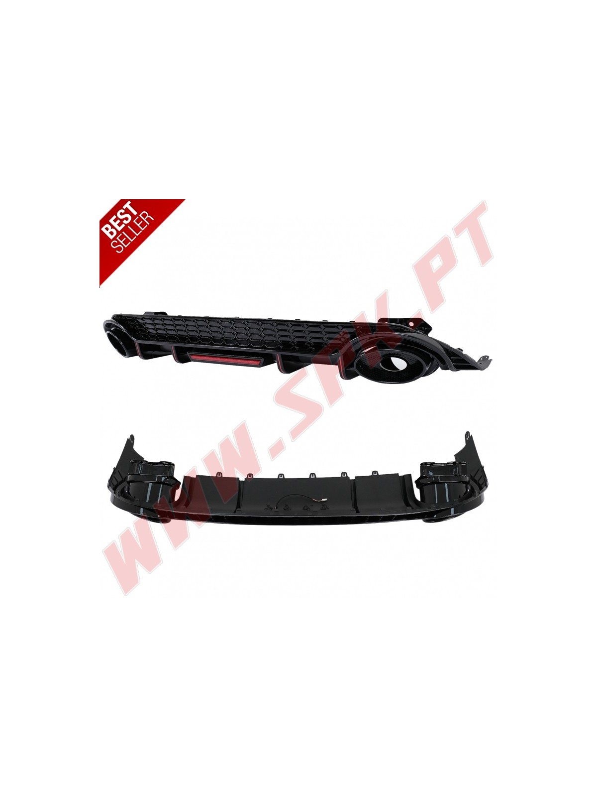 Difusor Traseiro + Ponteiras - Audi A3 8Y Hatchback (2020-)