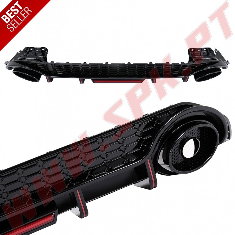 Difusor Traseiro + Ponteiras - Audi A3 8Y Hatchback (2020-)