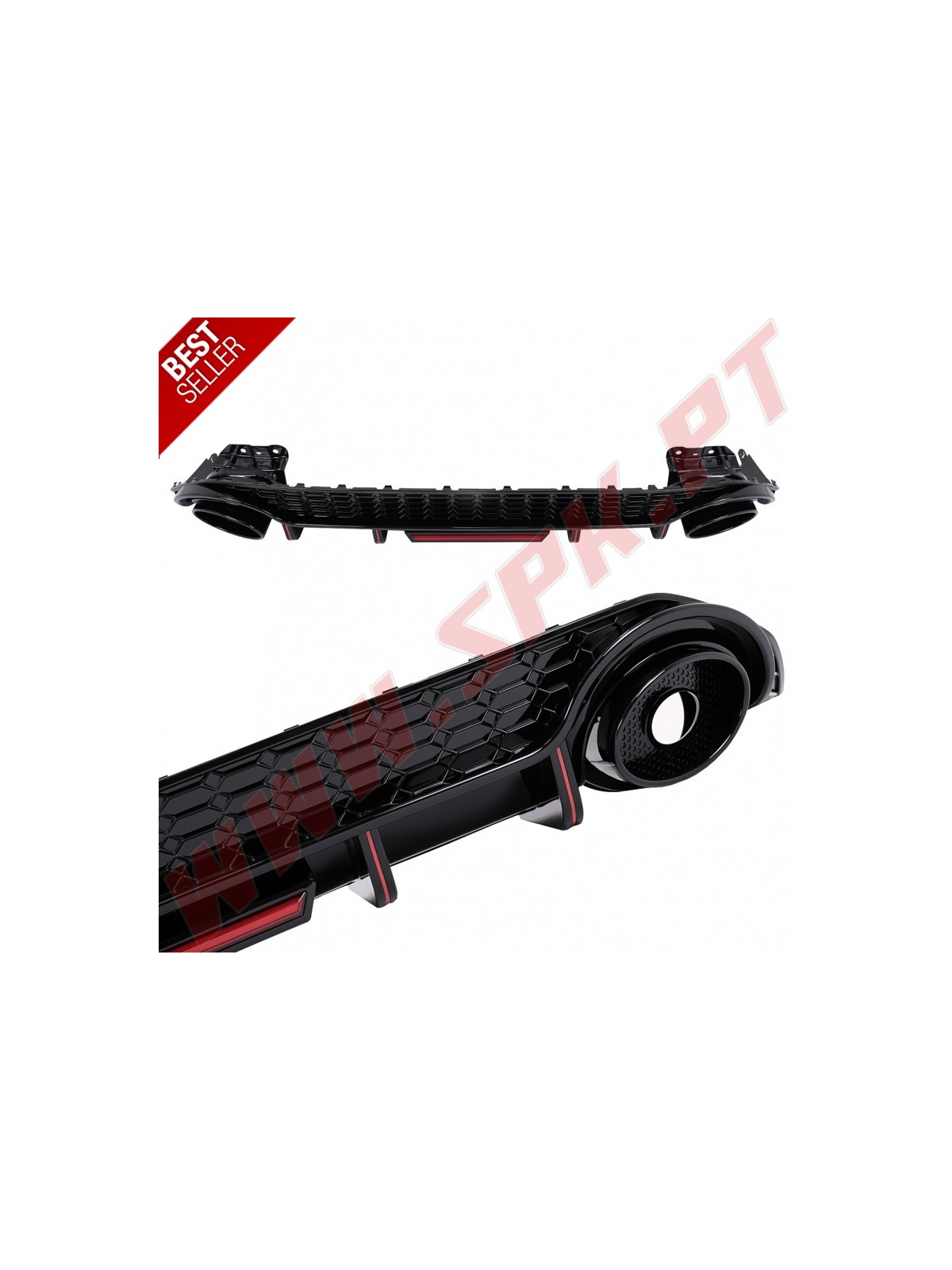 Difusor Traseiro + Ponteiras - Audi A3 8Y Hatchback (2020-)