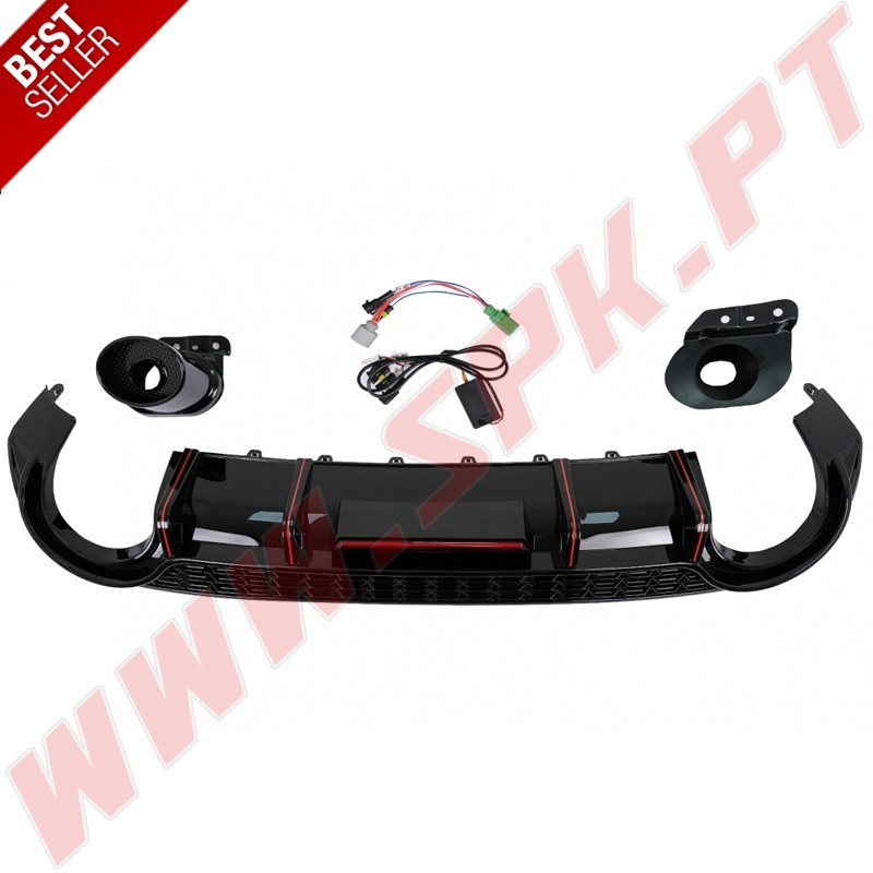 Difusor Traseiro + Ponteiras - Audi A3 8Y Hatchback (2020-)