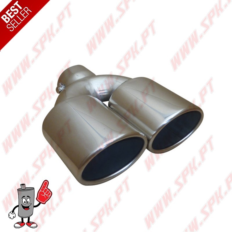 Ponteira de Escape Inox - Dupla Oval 2x 85X65mm Ponteira de Escape Inox - Dupla Oval 2x 85X65mm