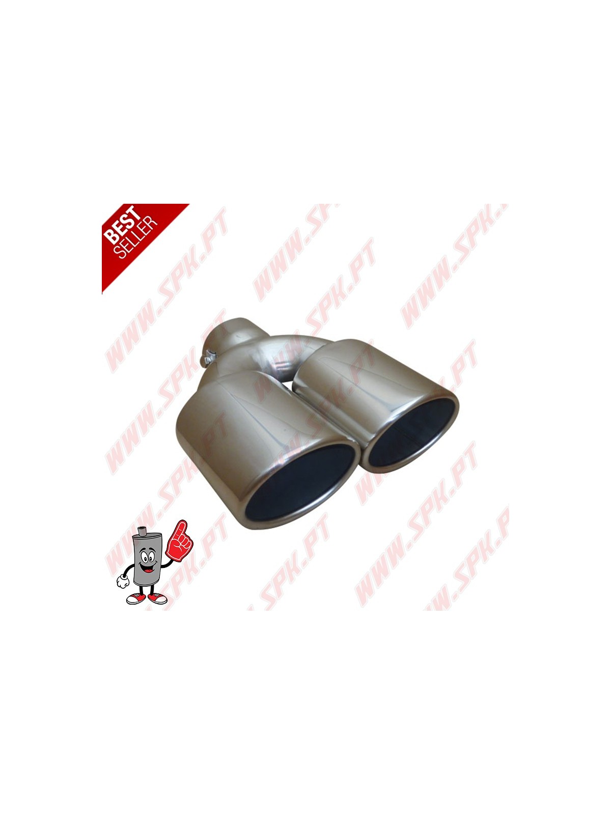 Ponteira de Escape Inox - Dupla Oval 2x 85X65mm Ponteira de Escape Inox - Dupla Oval 2x 85X65mm