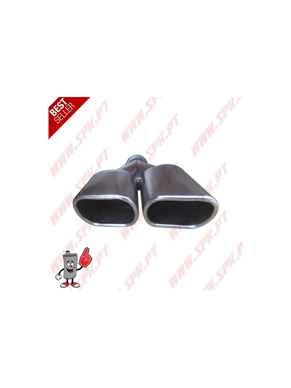 Ponteira de Escape Inox - Dupla Rectangular 2x 90X70mm