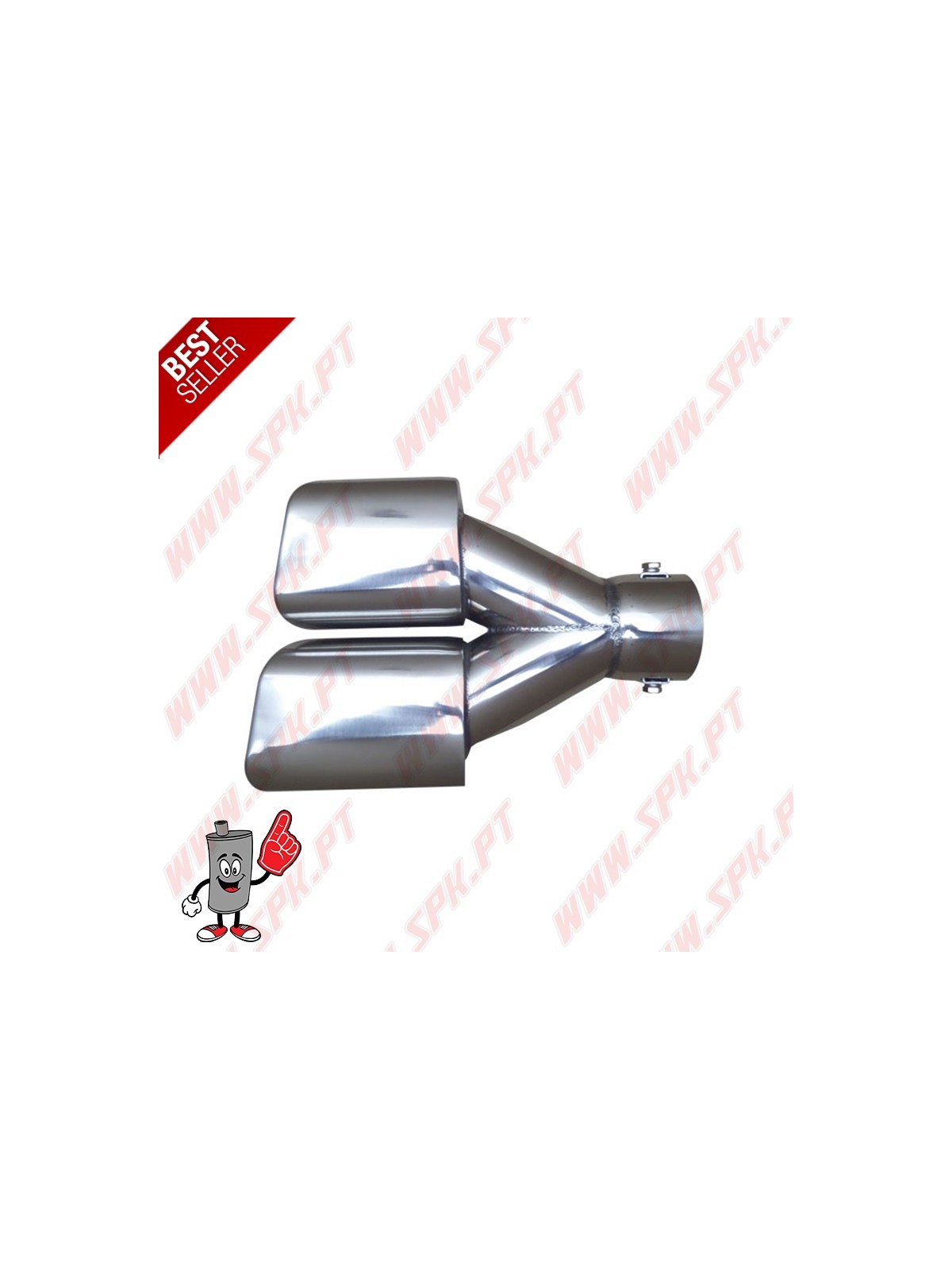 Ponteira de Escape Inox - Dupla Rectangular 2x 90X70mm