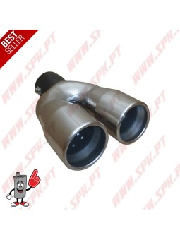 Ponteira de Escape Inox - Dupla 2x75mm