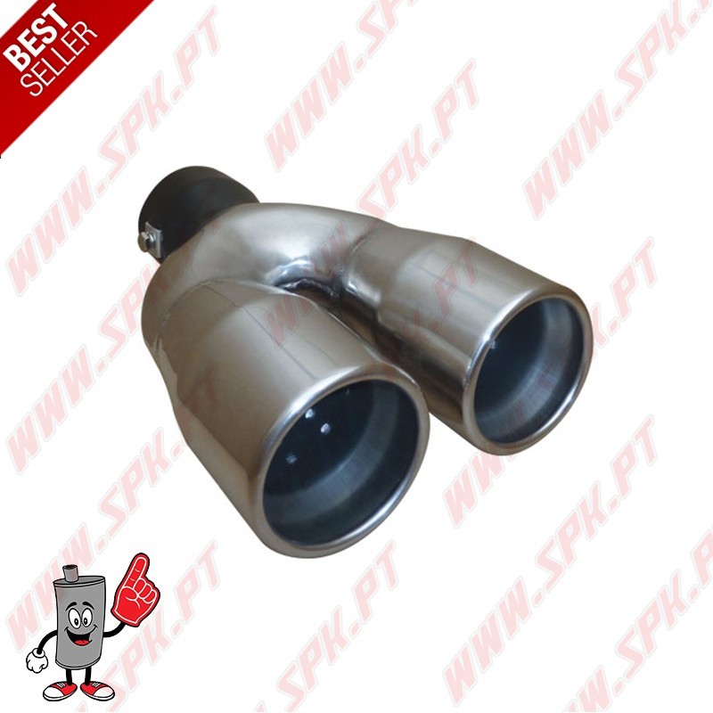 Ponteira de Escape Inox - Dupla 2x75mm Ponteira de Escape Inox - Dupla 2x75mm