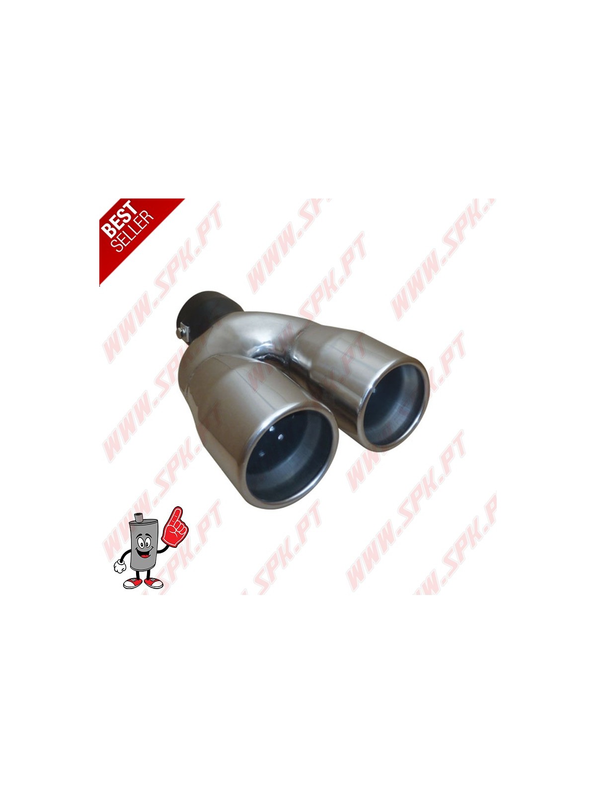 Ponteira de Escape Inox - Dupla 2x75mm Ponteira de Escape Inox - Dupla 2x75mm