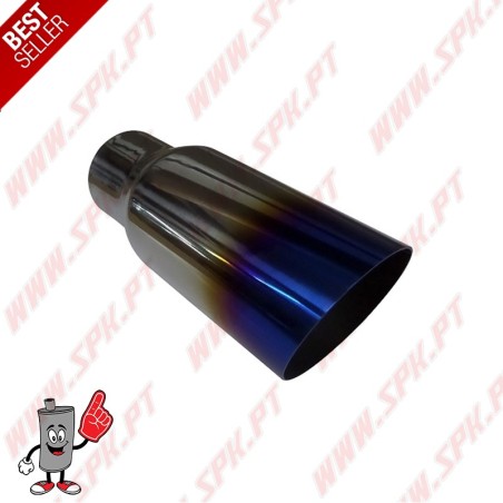 Ponteira de Escape Inox Look Titanium - Redonda 90mm