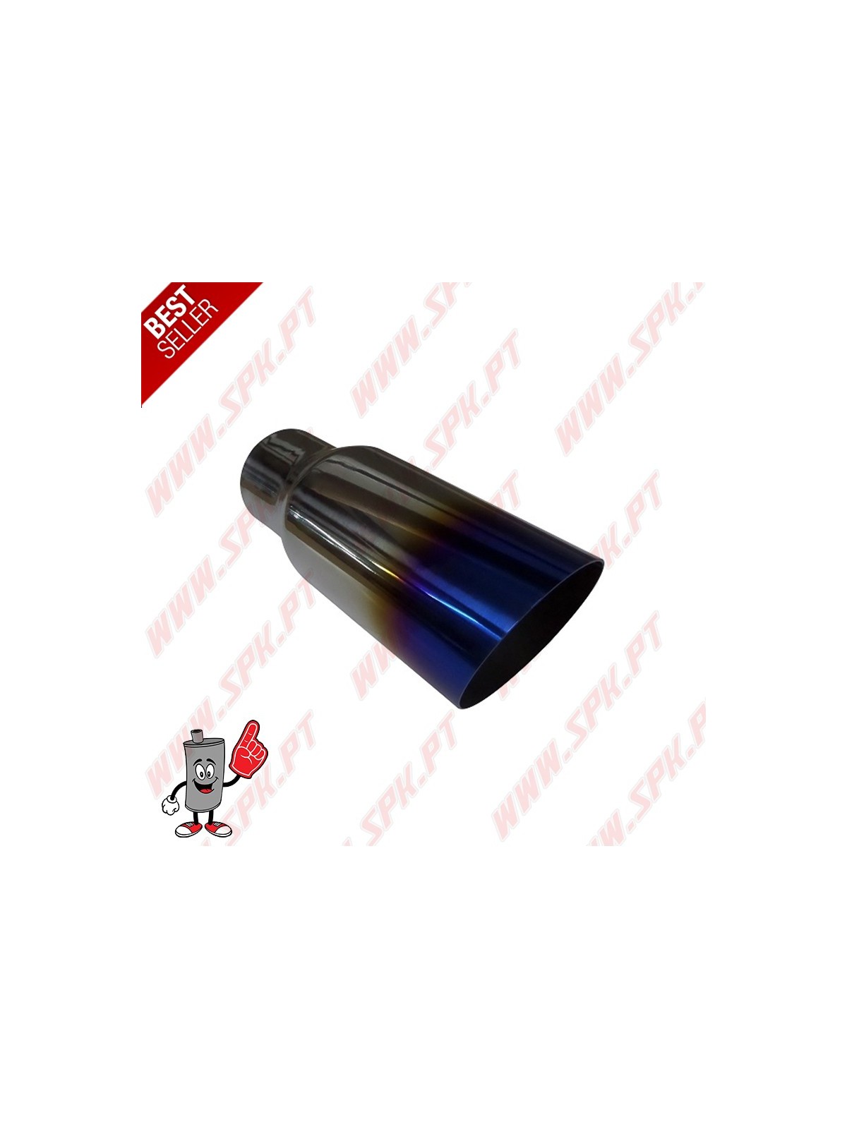 Ponteira de Escape Inox Look Titanium - Redonda 90mm