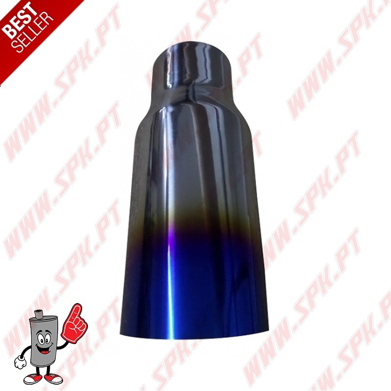 Ponteira de Escape Inox Look Titanium - Redonda 90mm