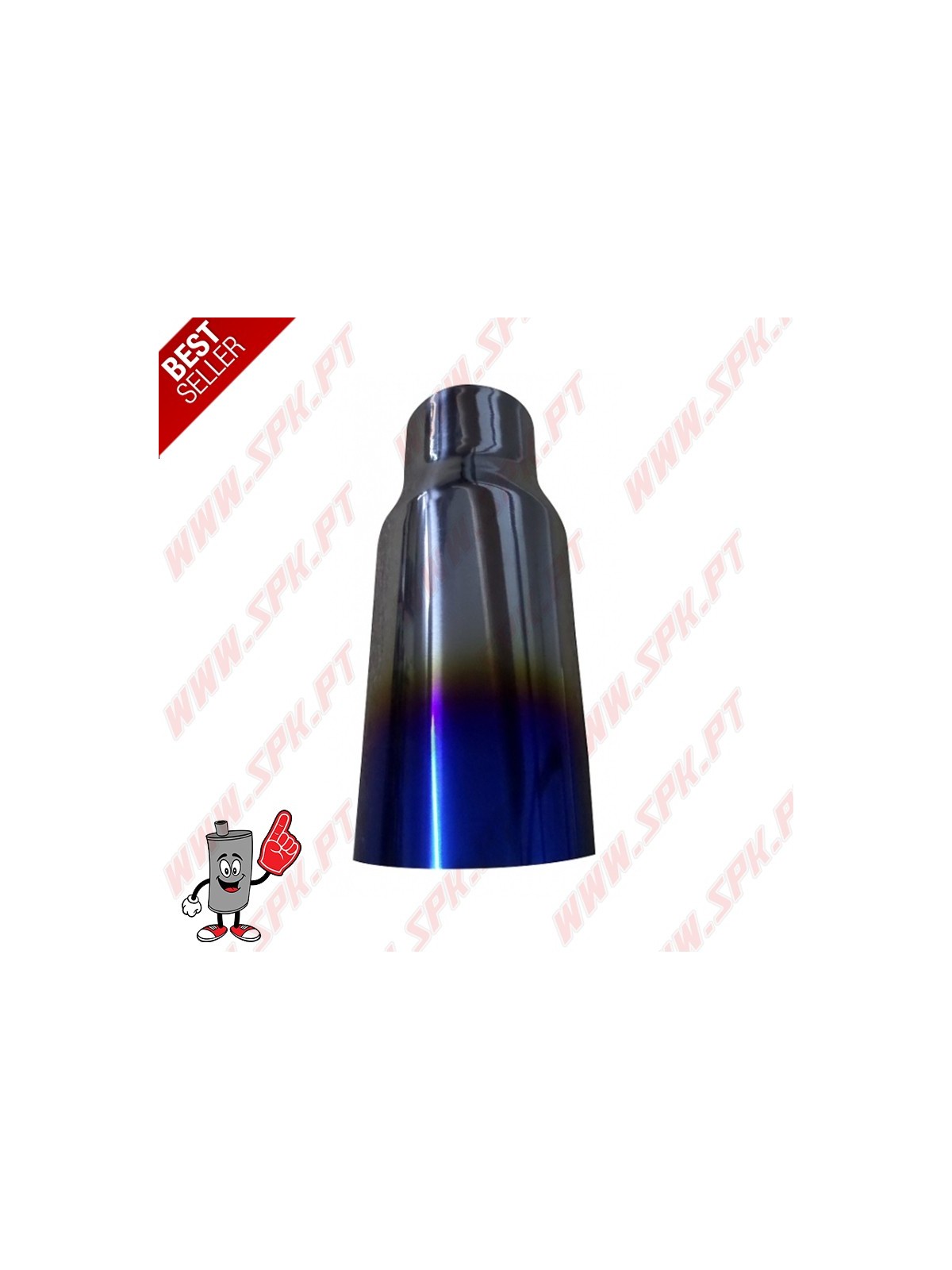 Ponteira de Escape Inox Look Titanium - Redonda 90mm