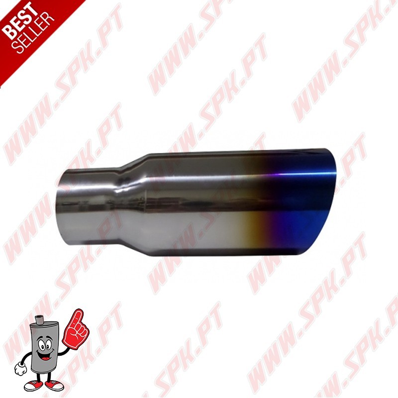 Ponteira de Escape Inox Look Titanium - Redonda 90mm