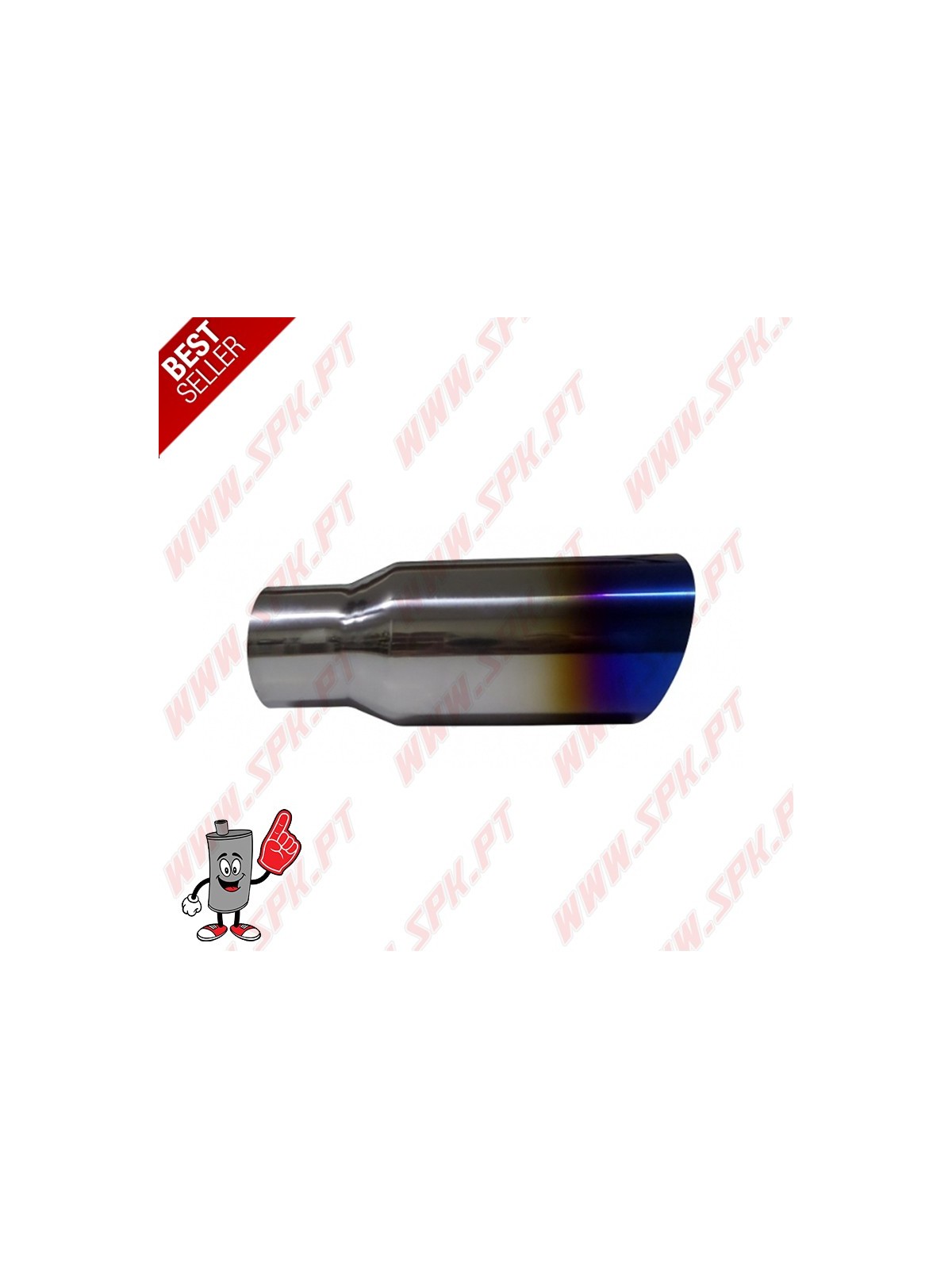 Ponteira de Escape Inox Look Titanium - Redonda 90mm