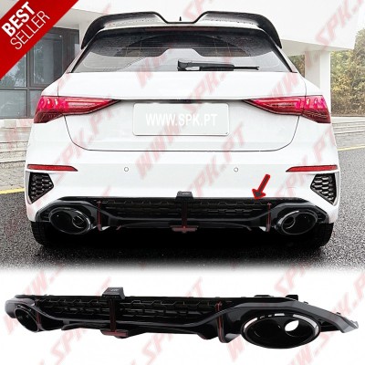 Difusor Traseiro + Ponteiras - Audi A3 8Y Hatchback (2020-)