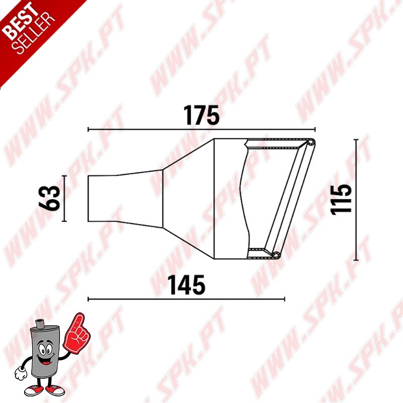 Ponteira de Escape Inox - Redonda 115mm