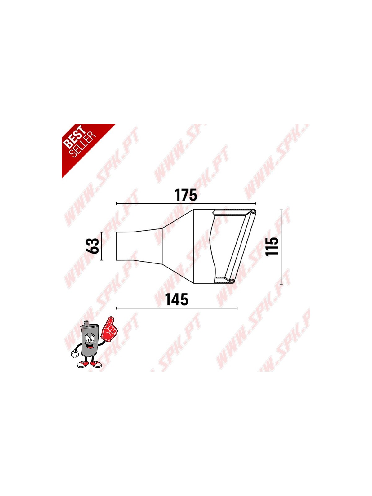 Ponteira de Escape Inox - Redonda 115mm