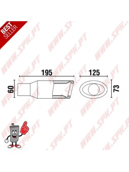 Ponteira de Escape Inox Look Cupra I - Oval 152X75mm