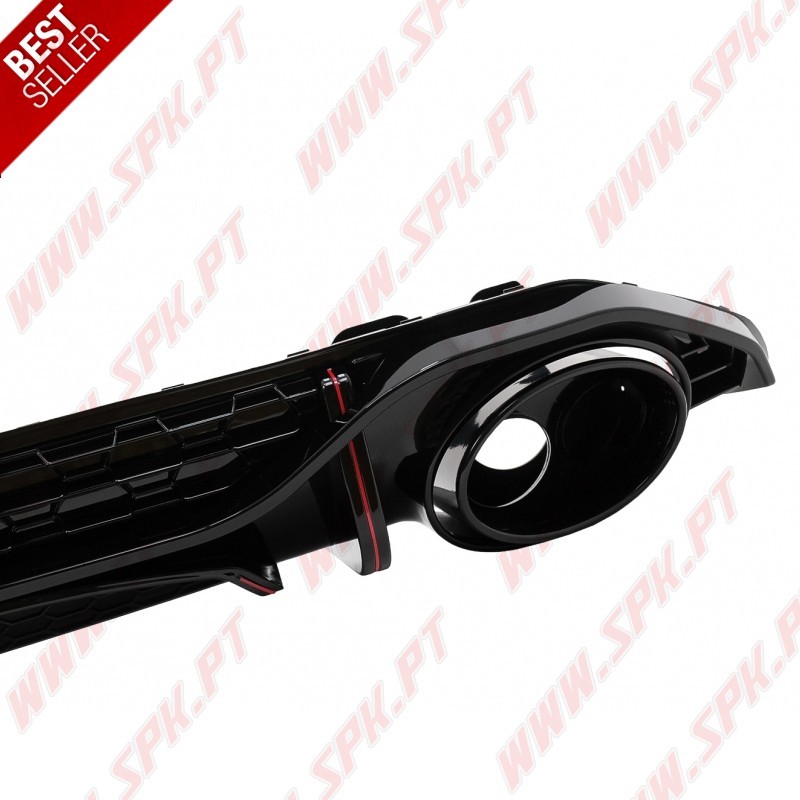 Difusor Traseiro + Ponteiras - Audi A3 8Y Hatchback (2020-)