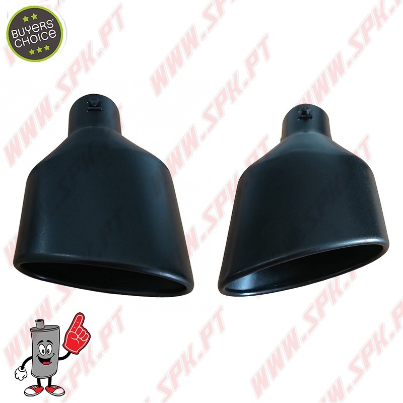 Ponteira de Escape Inox Look Black Edition Cupra II - Oval 150X97mm