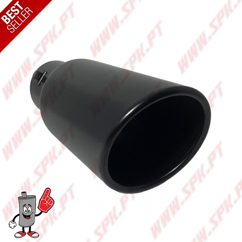 Ponteira de Escape Inox Black Edition - Redonda 90mm