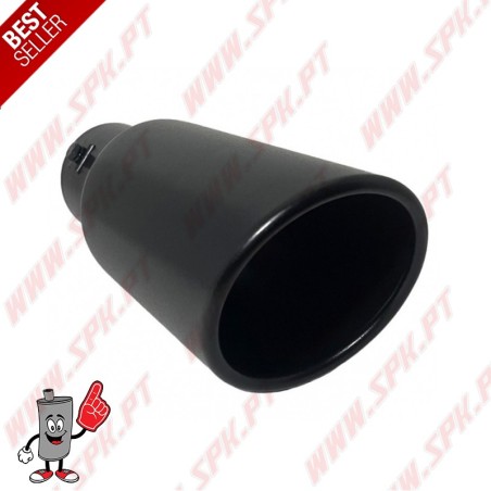 Ponteira de Escape Inox Black Edition - Redonda 90mm