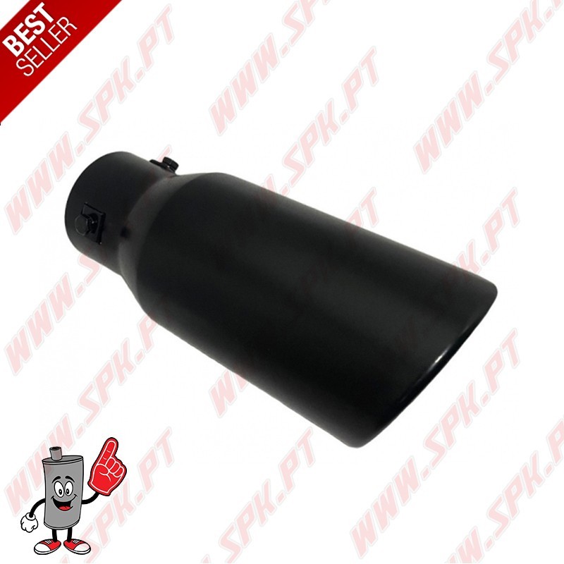 Ponteira de Escape Inox Black Edition - Redonda 90mm