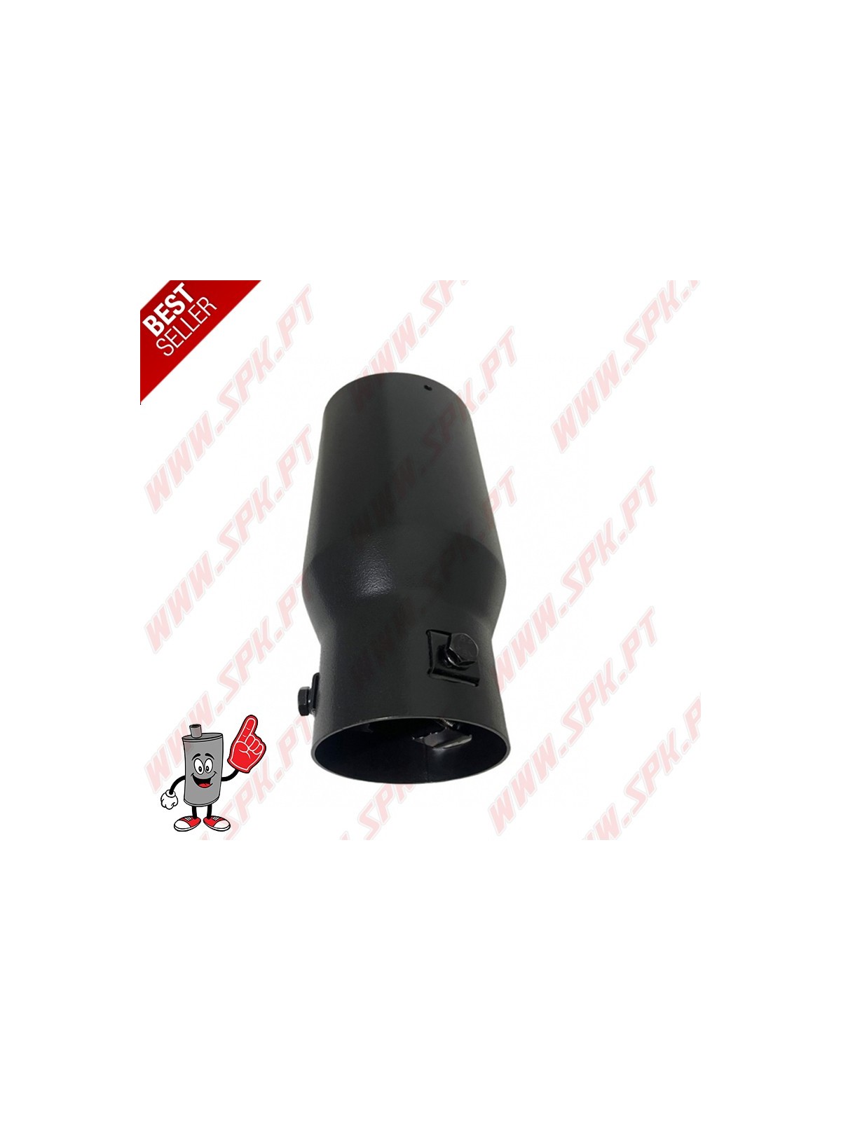 Ponteira de Escape Inox Black Edition - Redonda 90mm