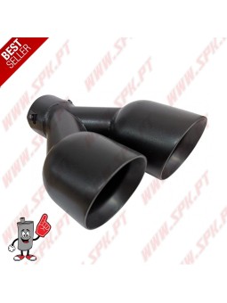 Ponteira de Escape Inox Black Edition - Dupla 2x89mm