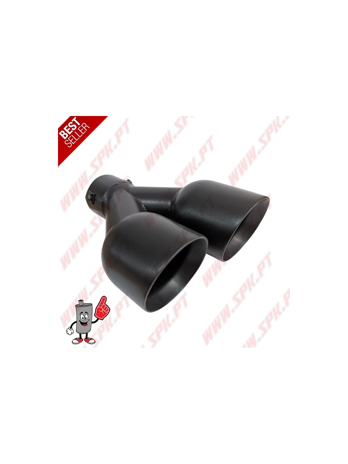 Ponteira de Escape Inox Black Edition - Dupla 2x89mm