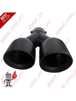 Ponteira de Escape Inox Black Edition - Dupla 2x89mm